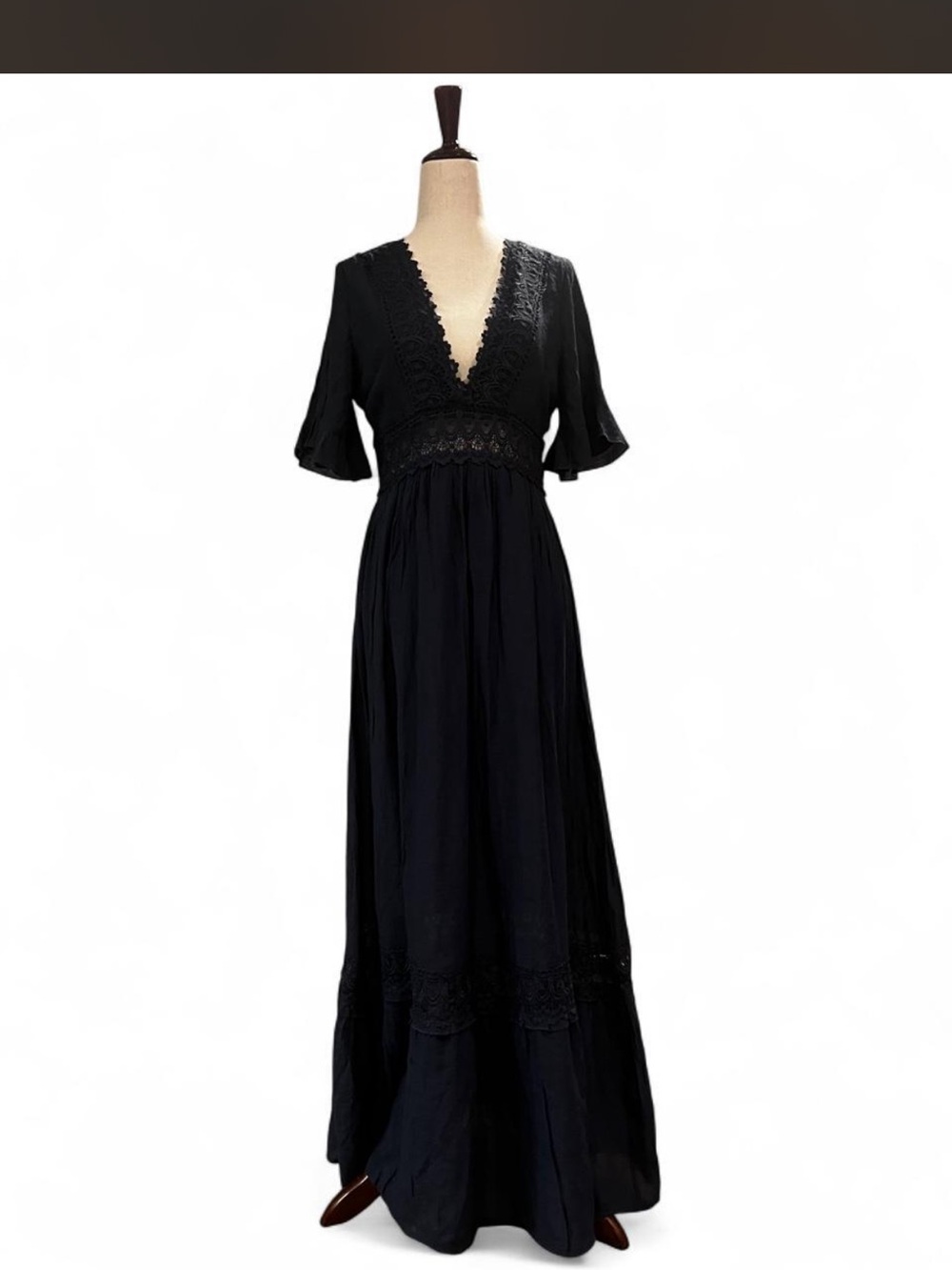 Wishlist Navy Lace Maxi Dress S Boho Romantic- practical magic 🌟 - Picture 4 of 6